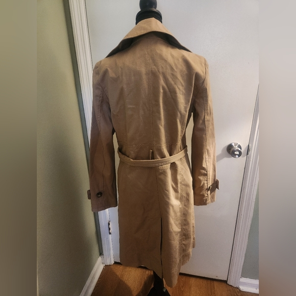 Kenneth Cole Trench Coat Khaki Medium - Picture 2 of 7